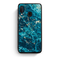 Thumbnail for Samsung A20e Marble Blue θήκη από τη Smartfits με σχέδιο στο πίσω μέρος και μαύρο περίβλημα | Smartphone case with colorful back and black bezels by Smartfits