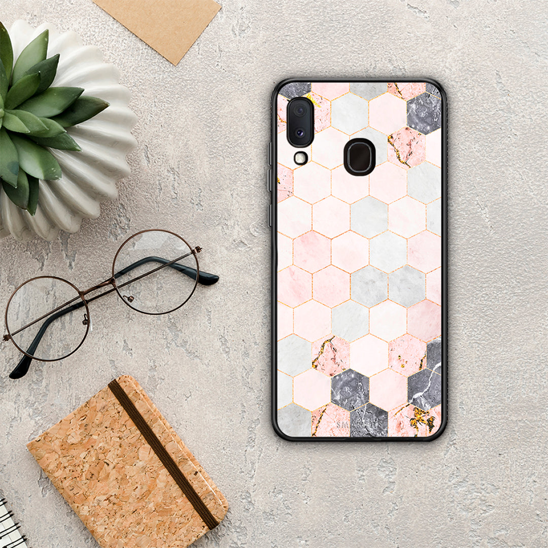Marble Hexagon Pink - Samsung Galaxy A30 θήκη