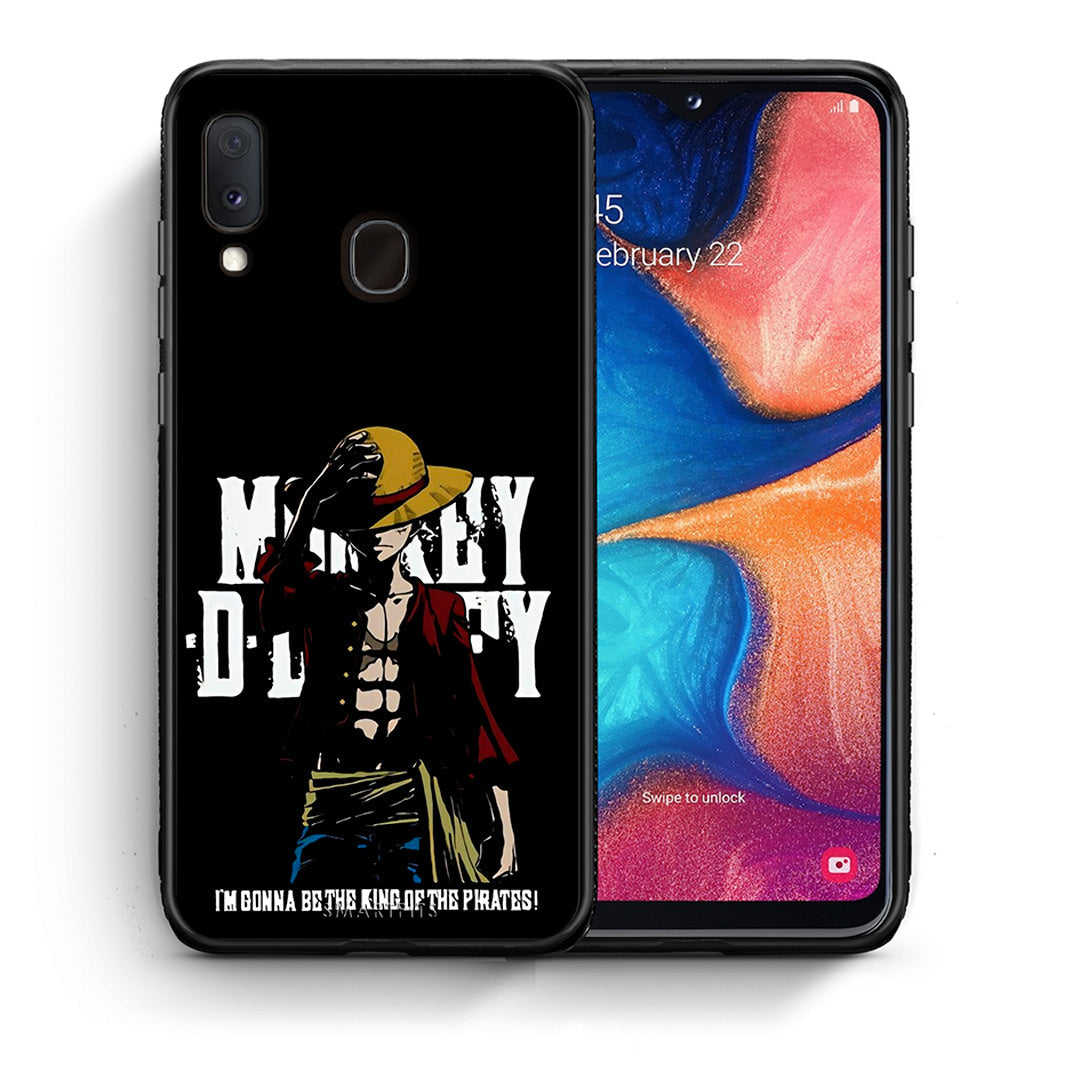 Θήκη Samsung Galaxy A30 Pirate King από τη Smartfits με σχέδιο στο πίσω μέρος και μαύρο περίβλημα | Samsung Galaxy A30 Pirate King case with colorful back and black bezels
