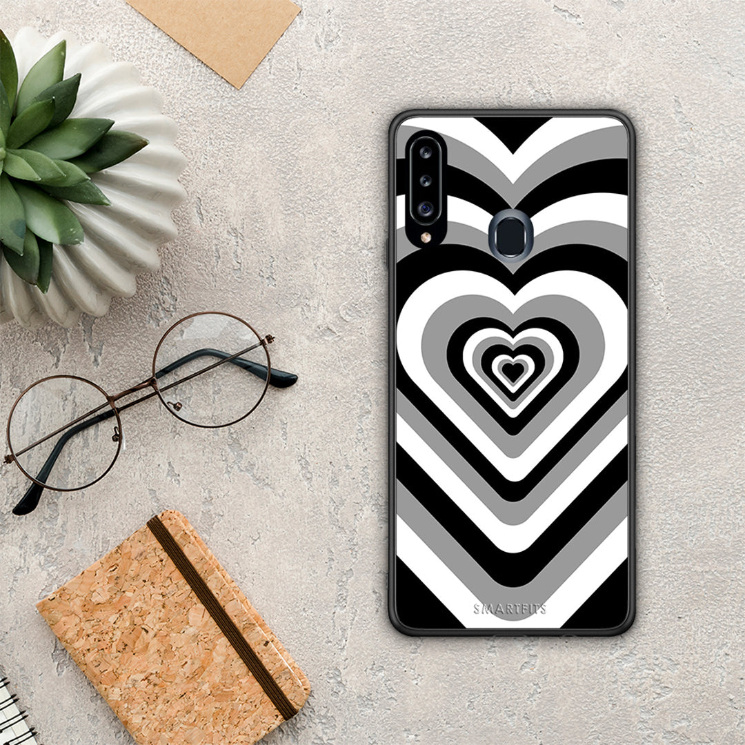 Black Hearts - Samsung Galaxy A20s θήκη