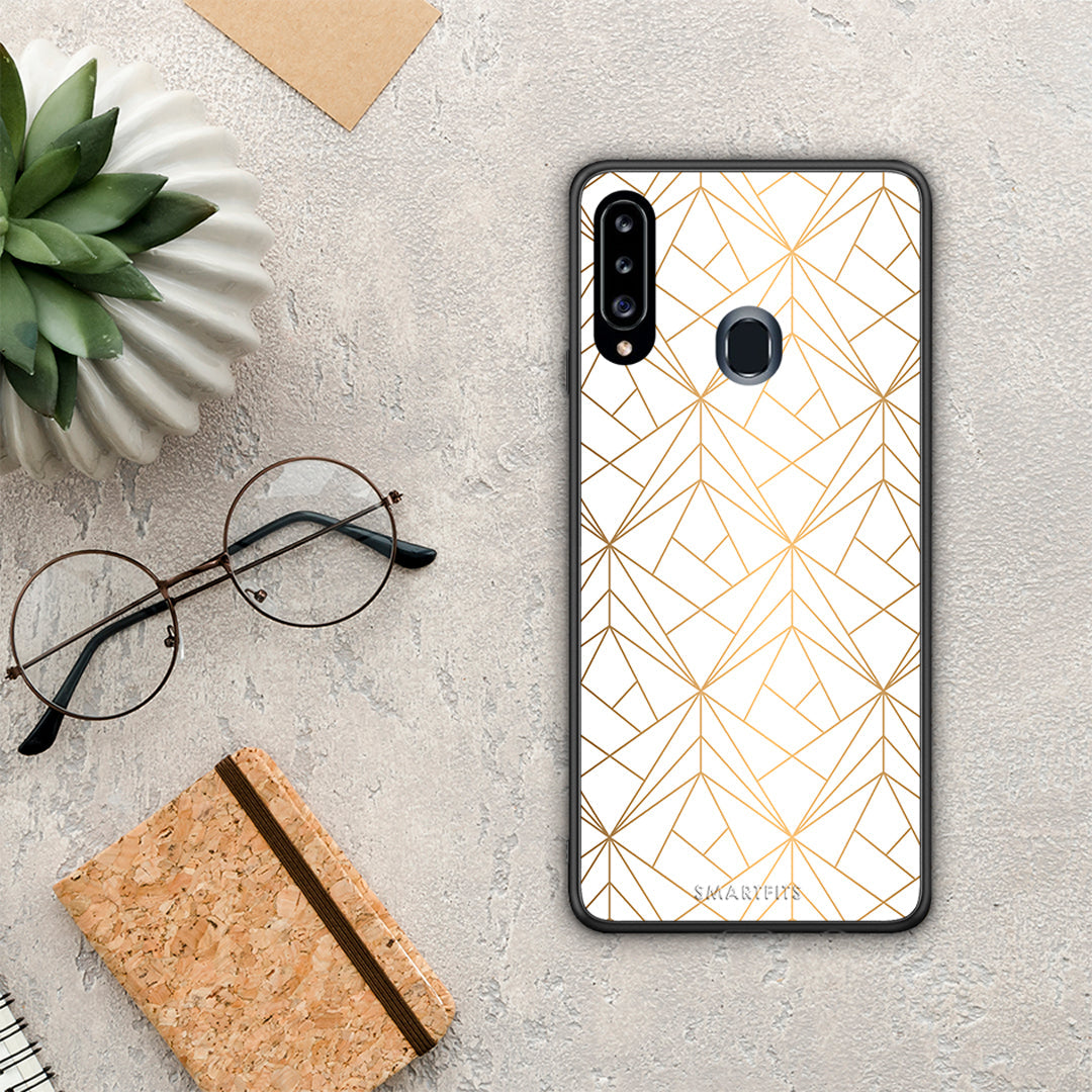 Geometric Luxury White - Samsung Galaxy A20s θήκη