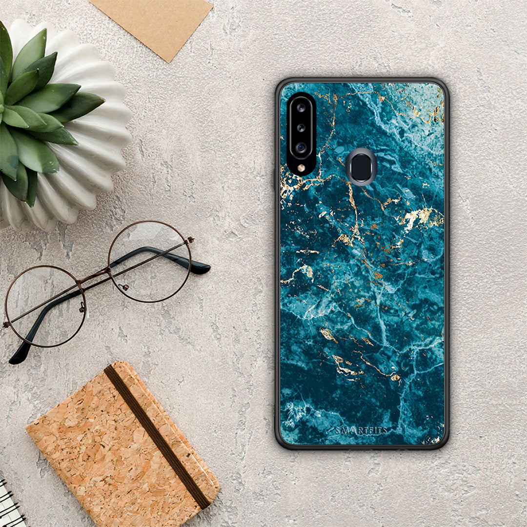 Marble Blue - Samsung Galaxy A20s θήκη
