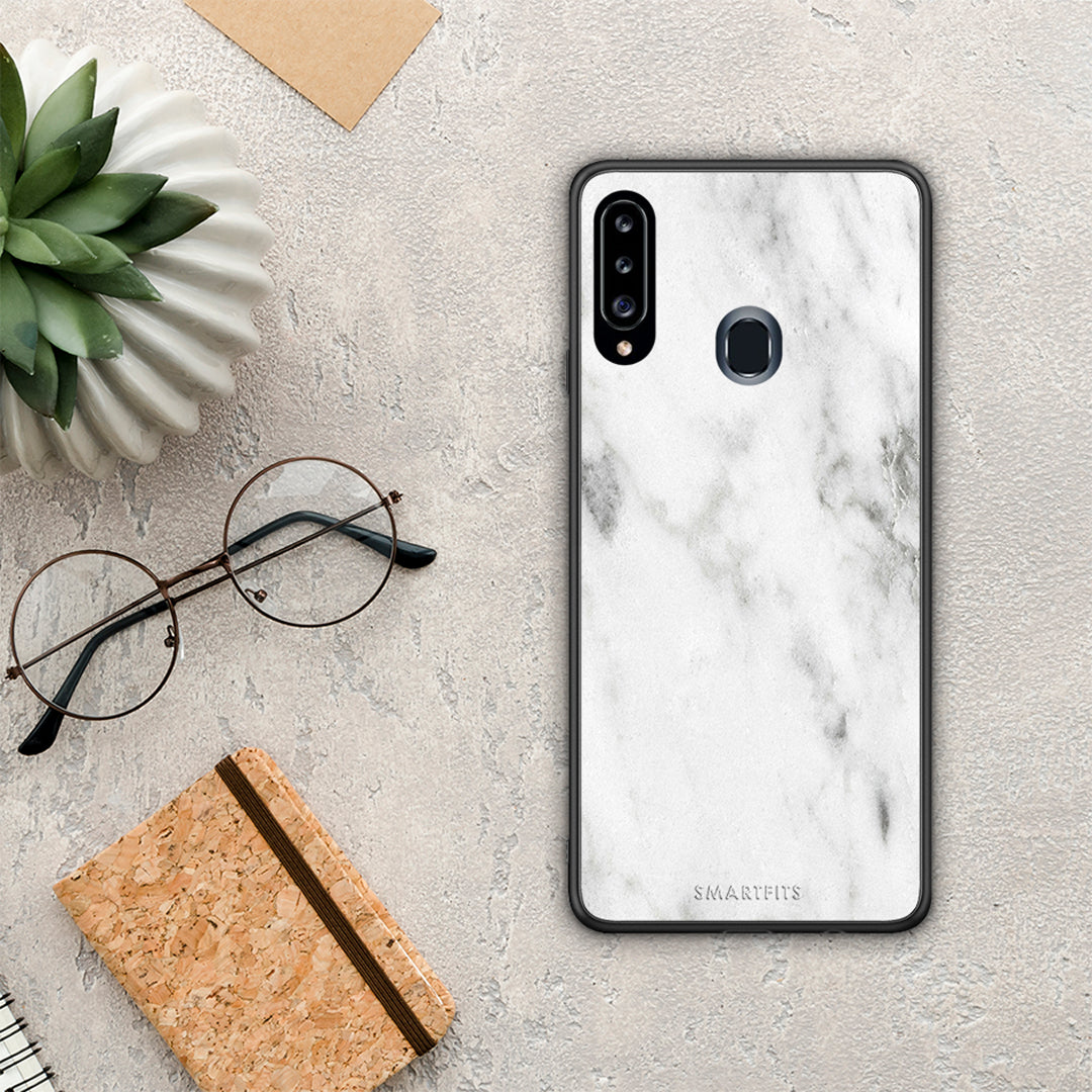 Marble White - Samsung Galaxy A20s θήκη