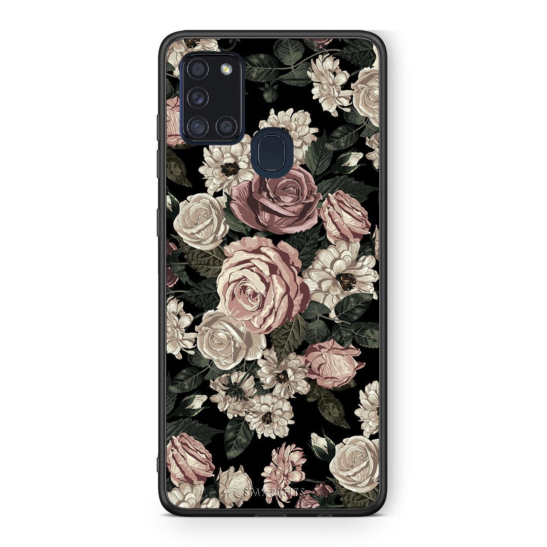4 - Samsung A21s Wild Roses Flower case, cover, bumper