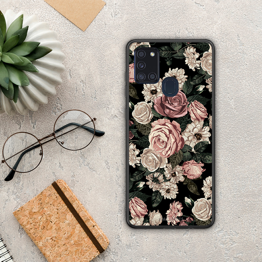Flower Wild Roses - Samsung Galaxy A21s θήκη