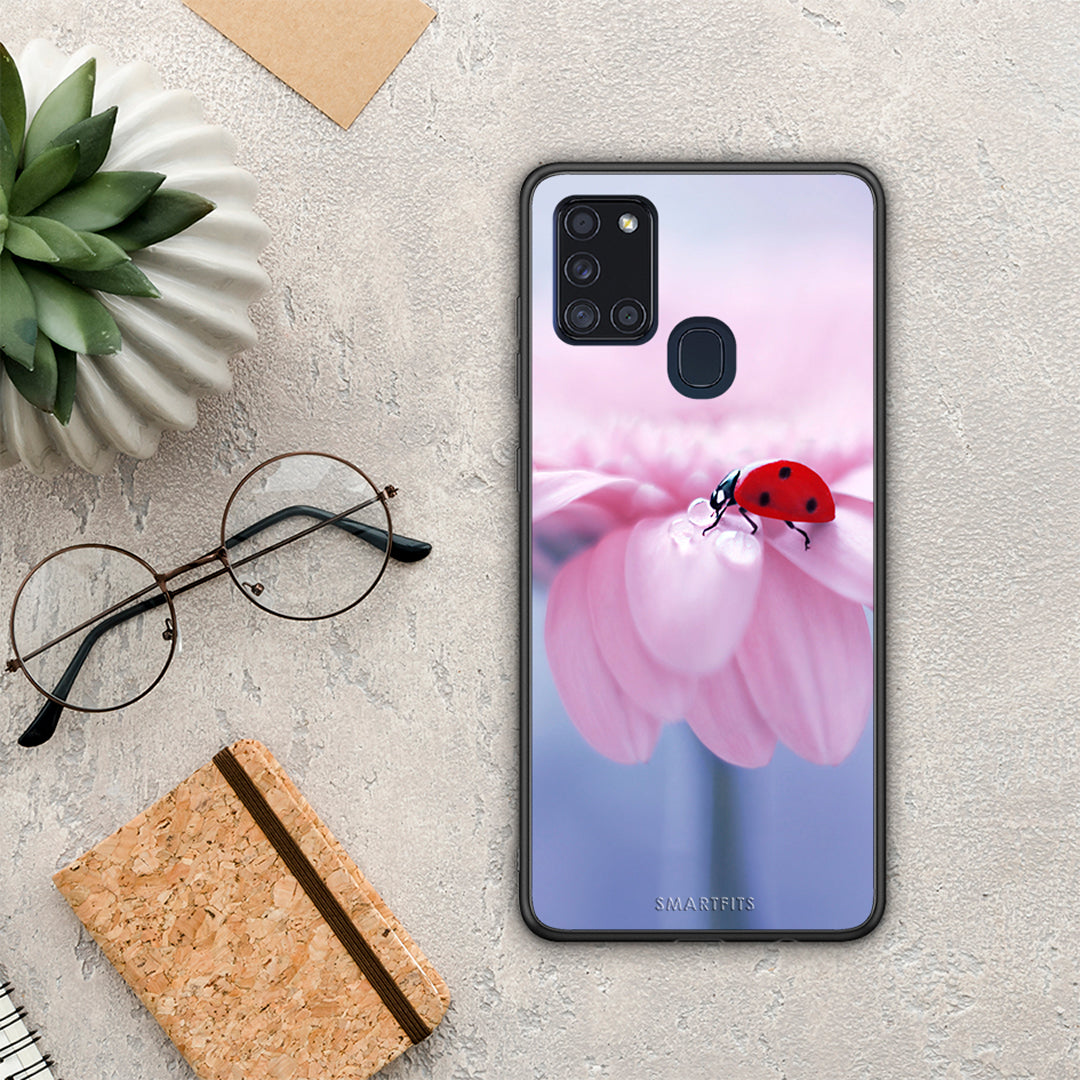 Ladybug Flower - Samsung Galaxy A21s θήκη