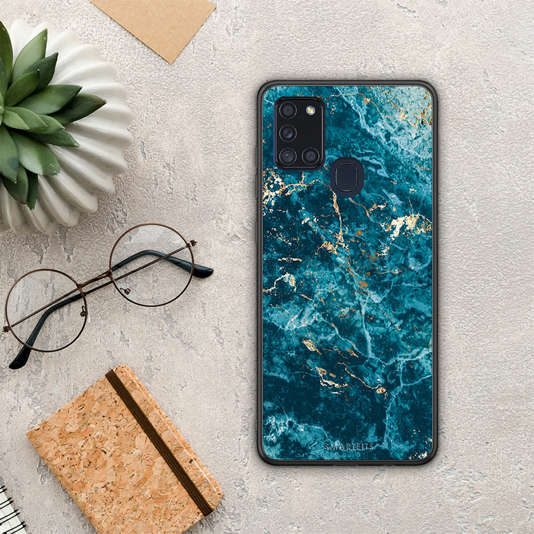 Marble Blue - Samsung Galaxy A21s θήκη
