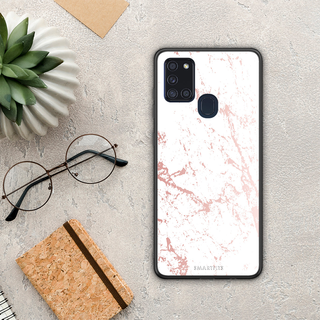 Marble Pink Splash - Samsung Galaxy A21s θήκη