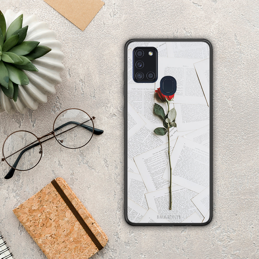 Red Rose - Samsung Galaxy A21s θήκη