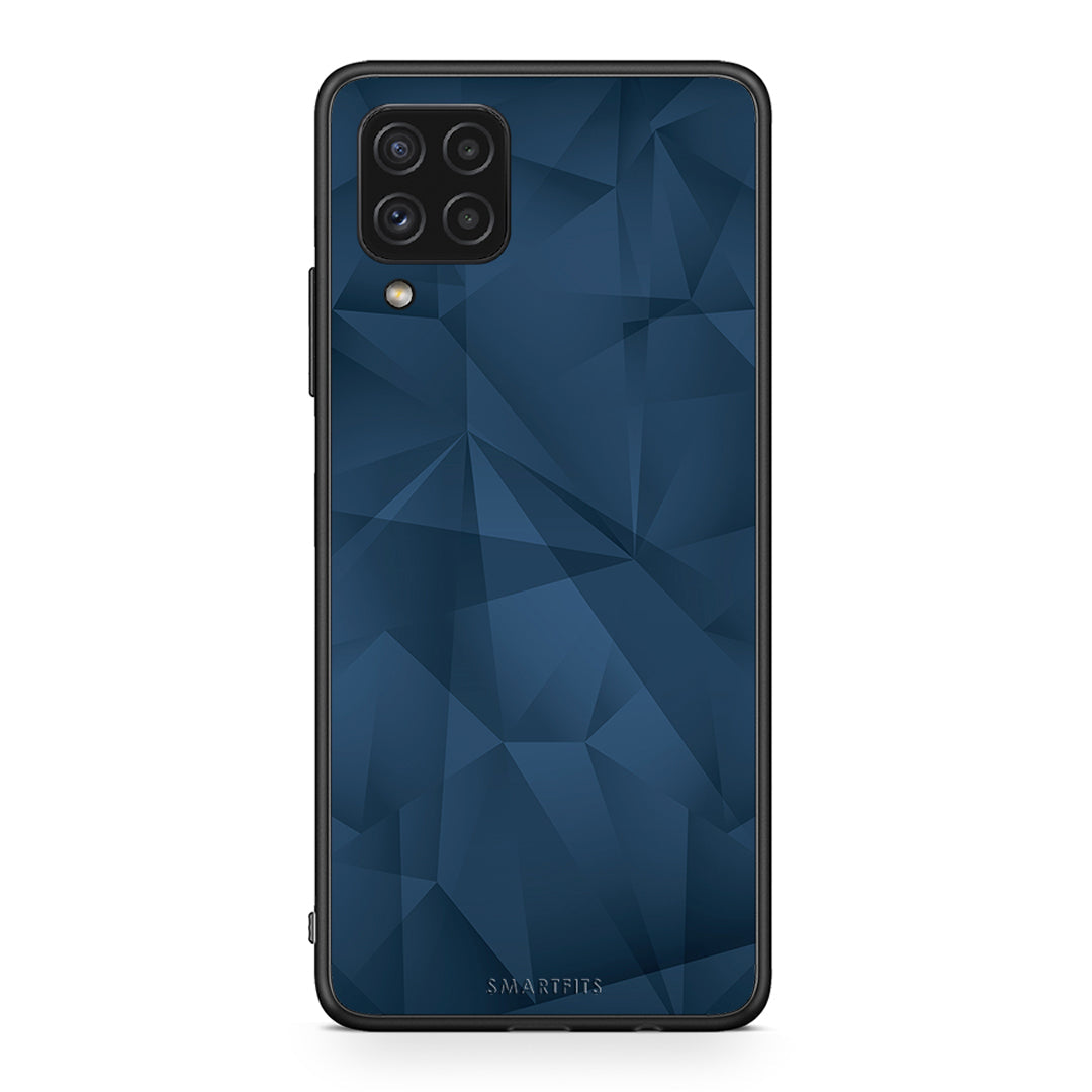 39 - Samsung A22 4G Blue Abstract Geometric case, cover, bumper