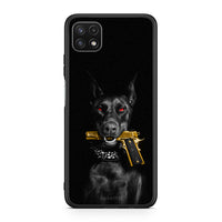 Thumbnail for Samsung A22 5G Golden Gun Θήκη Αγίου Βαλεντίνου από τη Smartfits με σχέδιο στο πίσω μέρος και μαύρο περίβλημα | Smartphone case with colorful back and black bezels by Smartfits