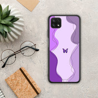 Thumbnail for Purple Mariposa - Samsung Galaxy A22 5G θήκη