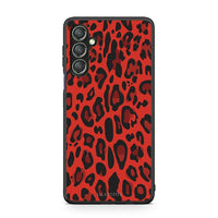 Thumbnail for Θήκη Samsung Galaxy A24 4G Animal Red Leopard από τη Smartfits με σχέδιο στο πίσω μέρος και μαύρο περίβλημα | Samsung Galaxy A24 4G Animal Red Leopard Case with Colorful Back and Black Bezels