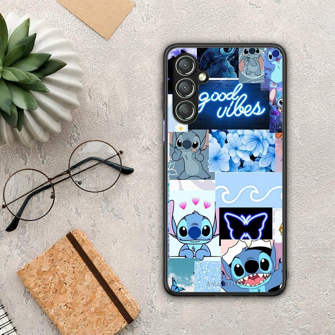 Θήκη Samsung Galaxy A24 4G Collage Good Vibes από τη Smartfits με σχέδιο στο πίσω μέρος και μαύρο περίβλημα | Samsung Galaxy A24 4G Collage Good Vibes Case with Colorful Back and Black Bezels