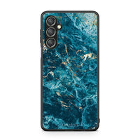 Thumbnail for Θήκη Samsung Galaxy A24 4G Marble Blue από τη Smartfits με σχέδιο στο πίσω μέρος και μαύρο περίβλημα | Samsung Galaxy A24 4G Marble Blue Case with Colorful Back and Black Bezels