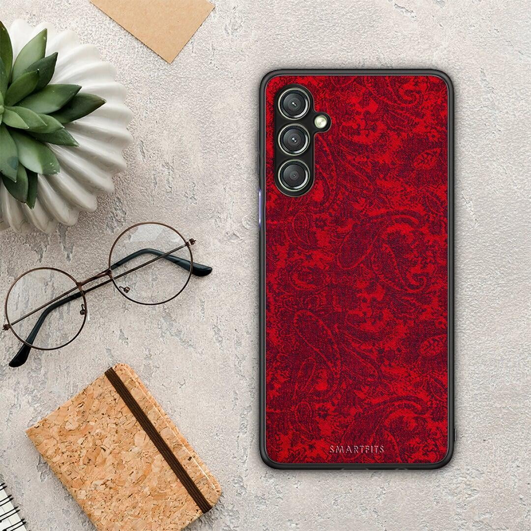 Θήκη Samsung Galaxy A24 4G Paisley Cashmere από τη Smartfits με σχέδιο στο πίσω μέρος και μαύρο περίβλημα | Samsung Galaxy A24 4G Paisley Cashmere Case with Colorful Back and Black Bezels