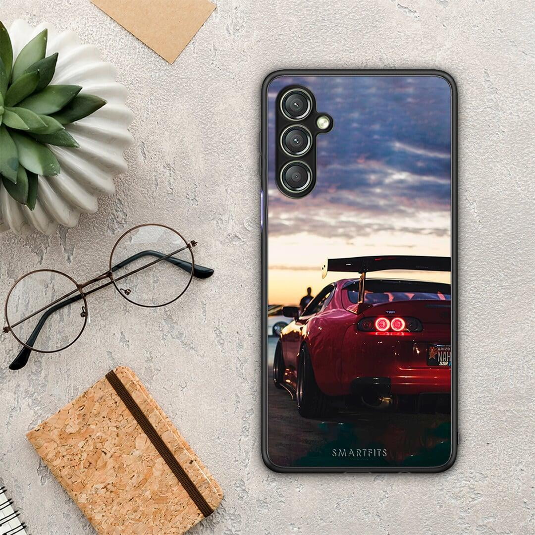 Θήκη Samsung Galaxy A24 4G Racing Supra από τη Smartfits με σχέδιο στο πίσω μέρος και μαύρο περίβλημα | Samsung Galaxy A24 4G Racing Supra Case with Colorful Back and Black Bezels