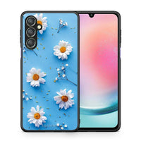 Thumbnail for Θήκη Samsung Galaxy A24 4G Real Daisies από τη Smartfits με σχέδιο στο πίσω μέρος και μαύρο περίβλημα | Samsung Galaxy A24 4G Real Daisies Case with Colorful Back and Black Bezels