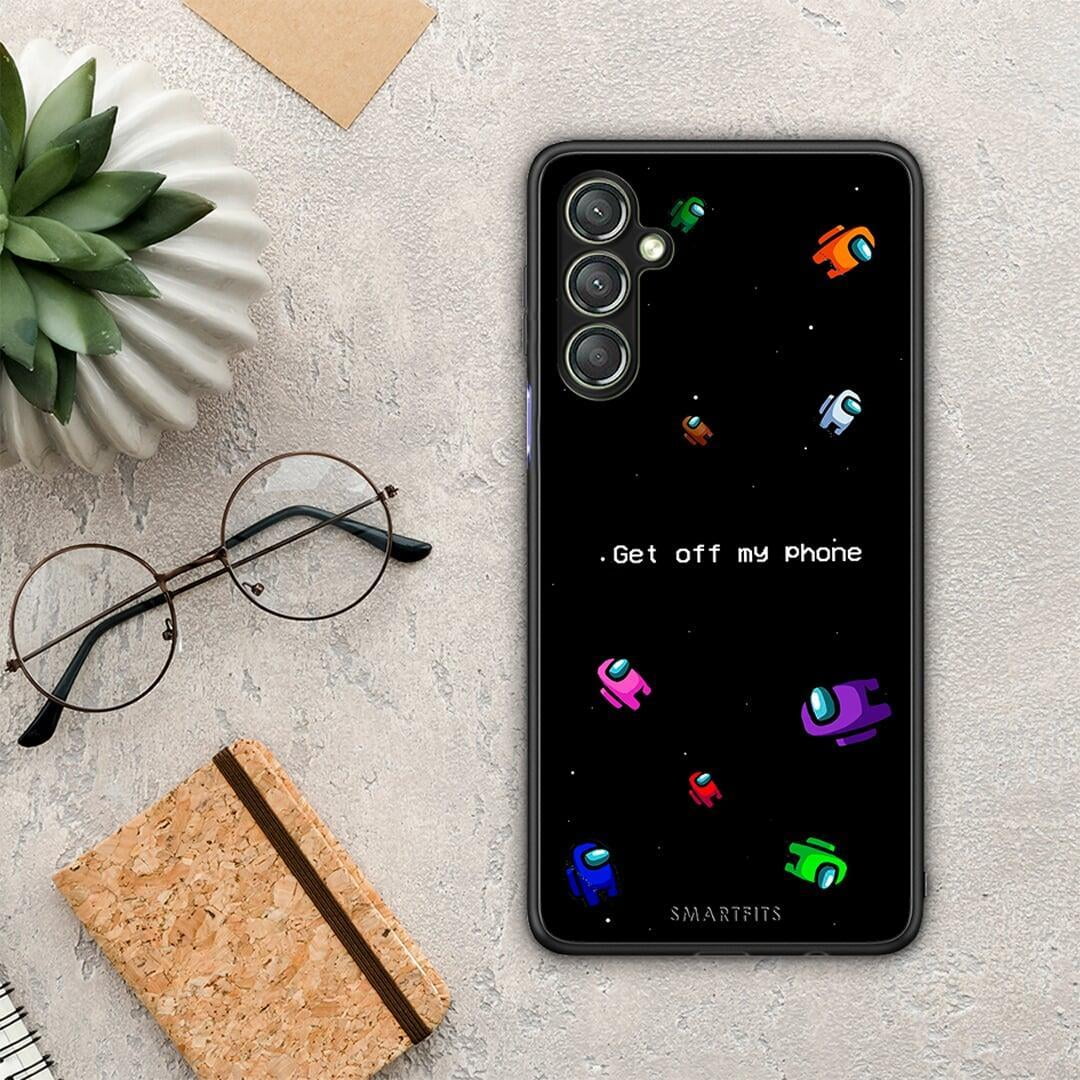 Θήκη Samsung Galaxy A24 4G Text AFK από τη Smartfits με σχέδιο στο πίσω μέρος και μαύρο περίβλημα | Samsung Galaxy A24 4G Text AFK Case with Colorful Back and Black Bezels