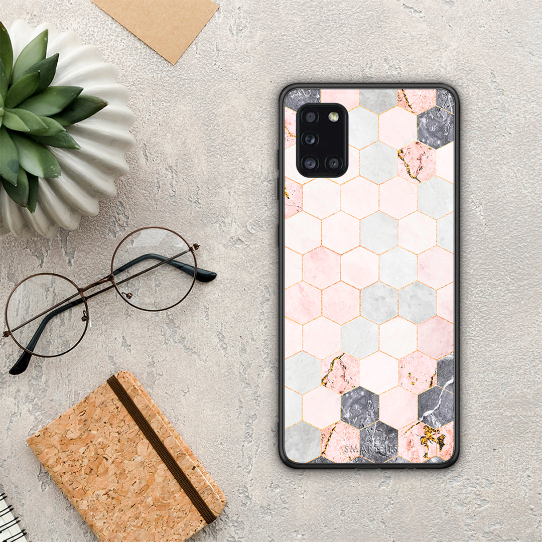 Marble Hexagon Pink - Samsung Galaxy A31 θήκη
