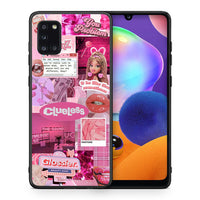 Thumbnail for Θήκη Αγίου Βαλεντίνου Samsung Galaxy A31 Pink Love από τη Smartfits με σχέδιο στο πίσω μέρος και μαύρο περίβλημα | Samsung Galaxy A31 Pink Love case with colorful back and black bezels