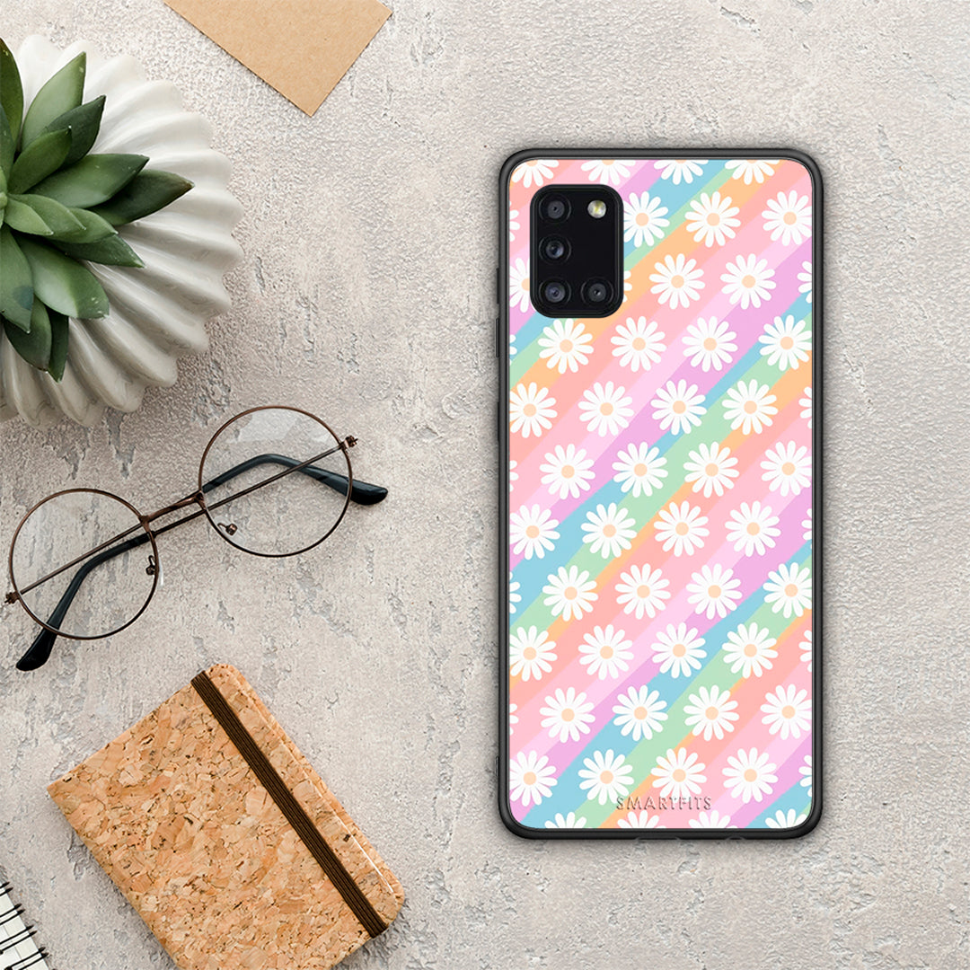 White Daisies - Samsung Galaxy A31 θήκη