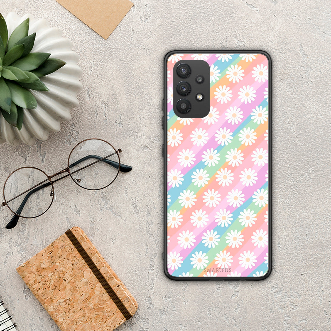 White Daisies - Samsung Galaxy A32 4G θήκη