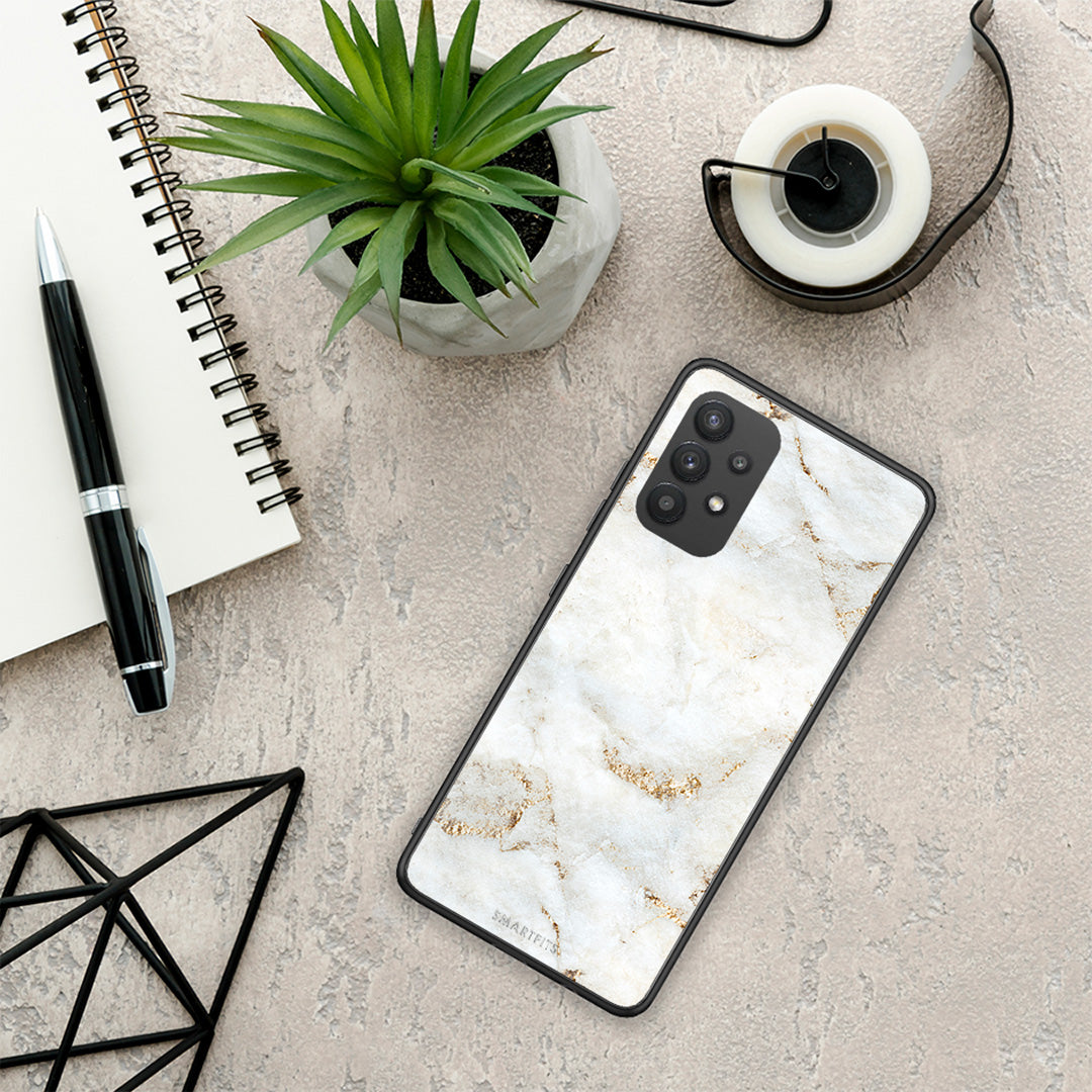 White Gold Marble - Samsung Galaxy A32 4G θήκη