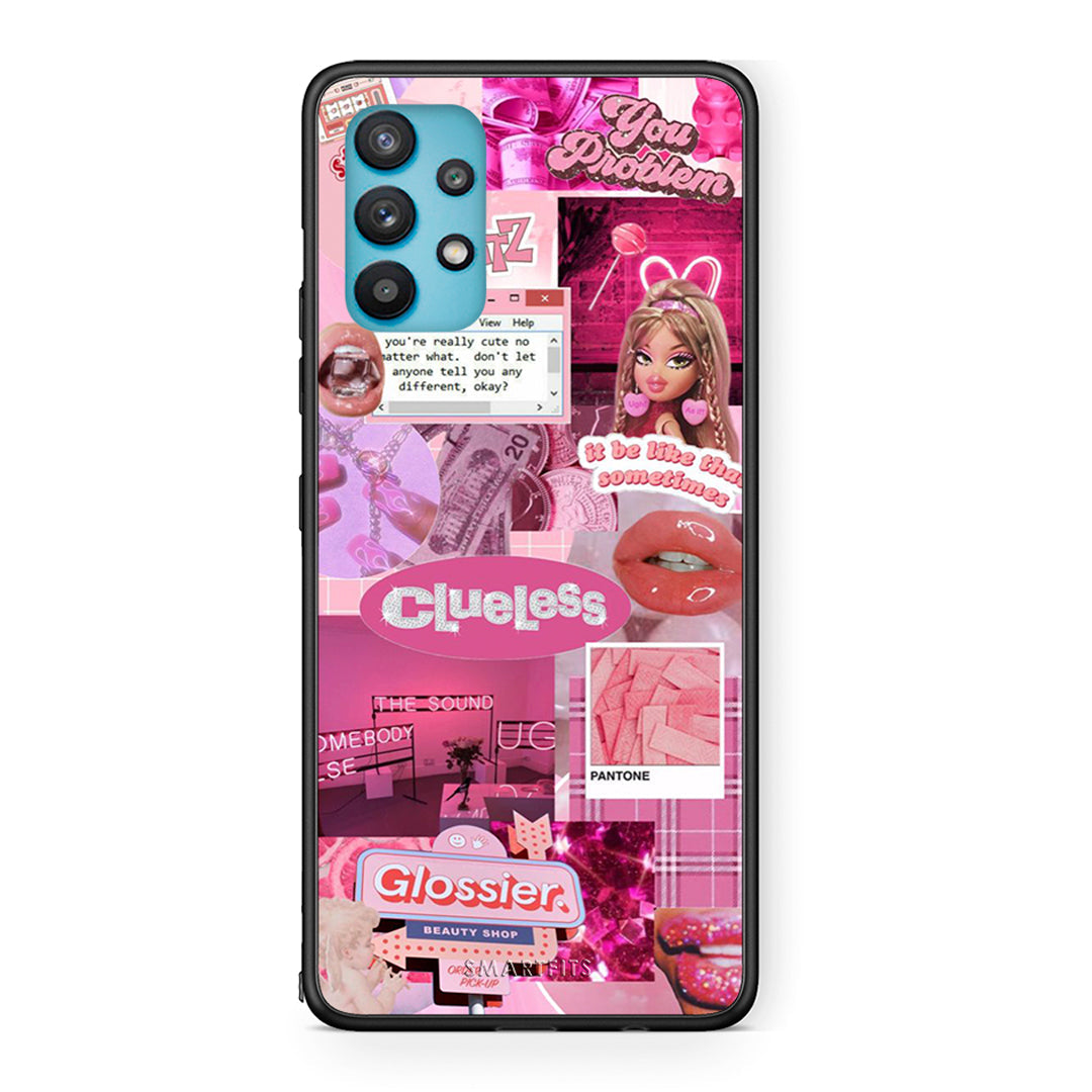 Samsung Galaxy A32 5G Pink Love Θήκη Αγίου Βαλεντίνου από τη Smartfits με σχέδιο στο πίσω μέρος και μαύρο περίβλημα | Smartphone case with colorful back and black bezels by Smartfits