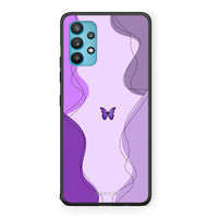 Thumbnail for Samsung Galaxy A32 5G Purple Mariposa Θήκη Αγίου Βαλεντίνου από τη Smartfits με σχέδιο στο πίσω μέρος και μαύρο περίβλημα | Smartphone case with colorful back and black bezels by Smartfits
