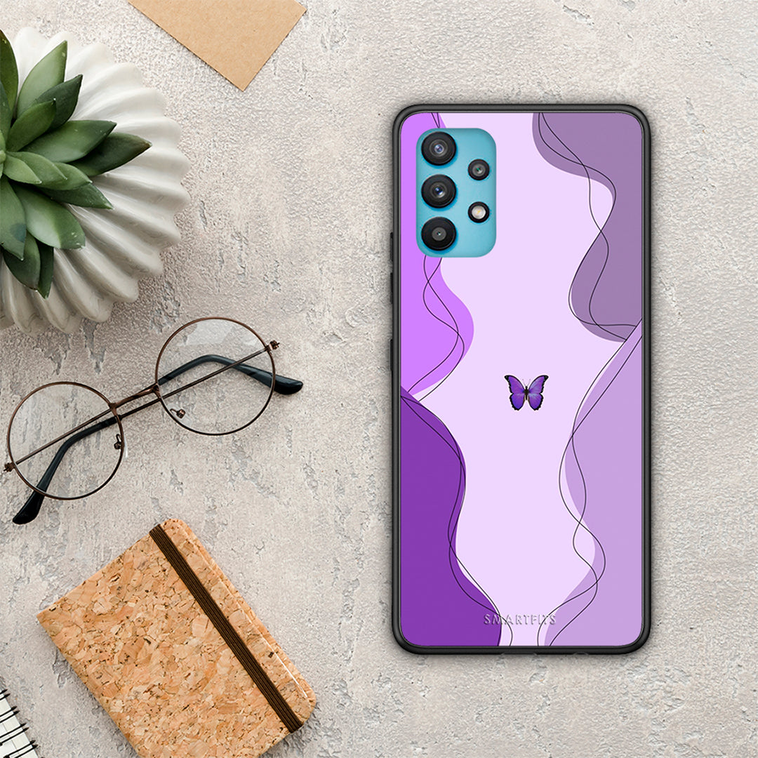 Purple Mariposa - Samsung Galaxy A32 5G θήκη