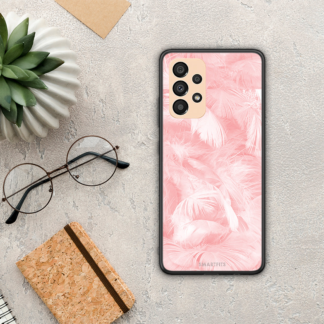 Boho Pink Feather - Samsung Galaxy A33 5G θήκη