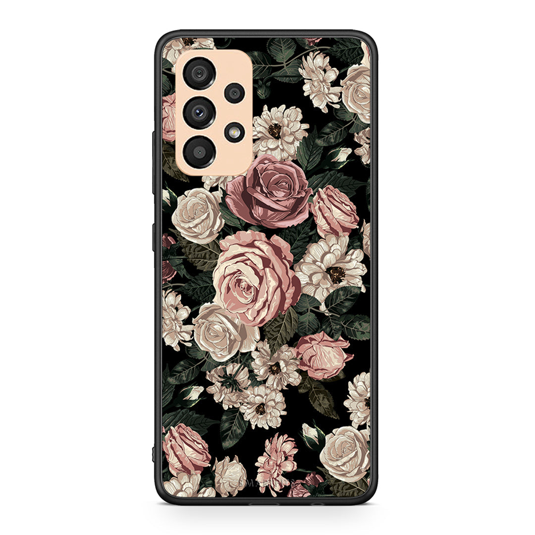 4 - Samsung A33 5G Wild Roses Flower case, cover, bumper