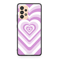 Thumbnail for Samsung A33 5G Lilac Hearts θήκη από τη Smartfits με σχέδιο στο πίσω μέρος και μαύρο περίβλημα | Smartphone case with colorful back and black bezels by Smartfits