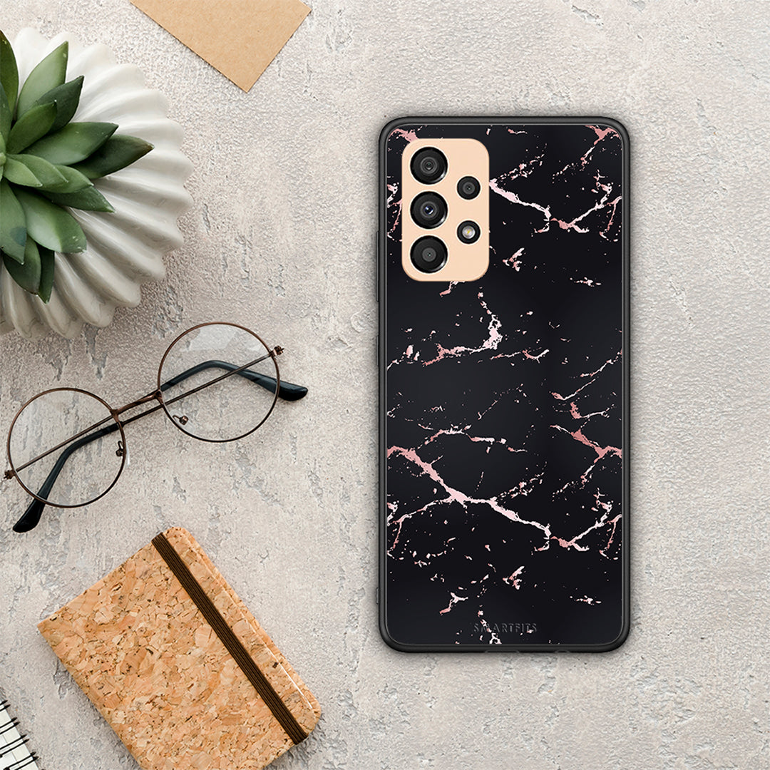 Marble Black Rosegold - Samsung Galaxy A33 5G θήκη