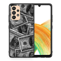 Thumbnail for Θήκη Samsung A33 5G Money Dollars από τη Smartfits με σχέδιο στο πίσω μέρος και μαύρο περίβλημα | Samsung A33 5G Money Dollars case with colorful back and black bezels