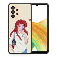 Thumbnail for Θήκη Samsung A33 5G Walking Mermaid από τη Smartfits με σχέδιο στο πίσω μέρος και μαύρο περίβλημα | Samsung A33 5G Walking Mermaid case with colorful back and black bezels