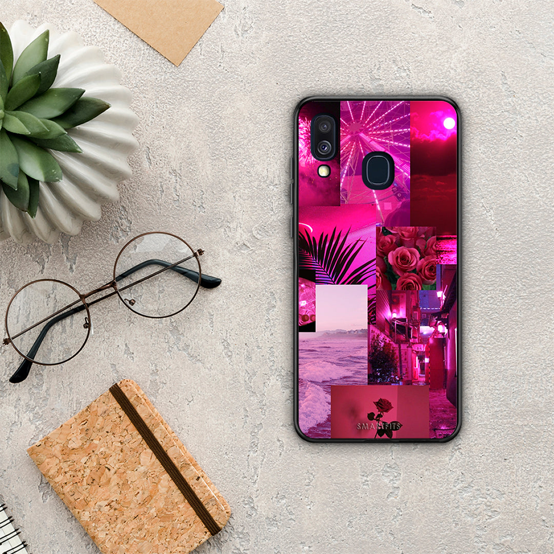 Collage Red Roses - Samsung Galaxy A40 θήκη