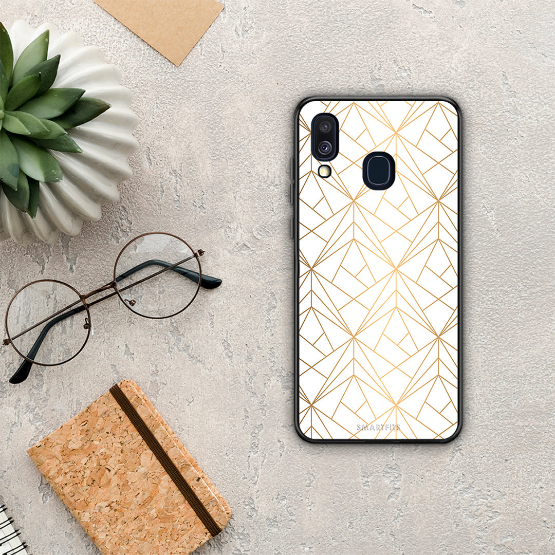 Geometric Luxury White - Samsung Galaxy A40 θήκη