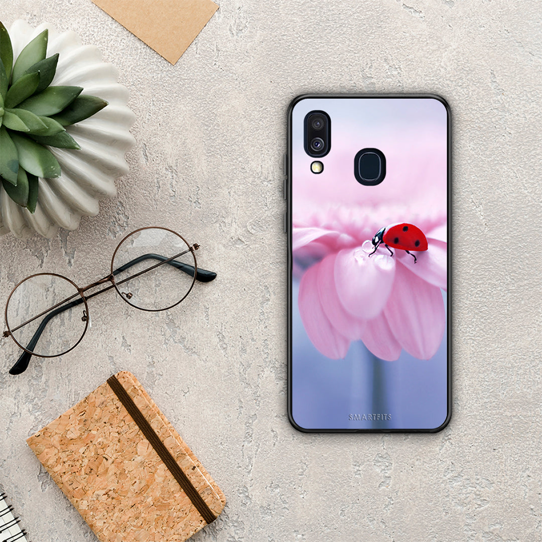Ladybug Flower - Samsung Galaxy A40 θήκη