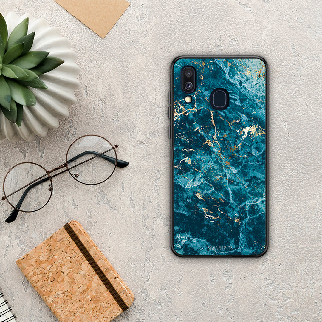 Marble Blue - Samsung Galaxy A40 θήκη
