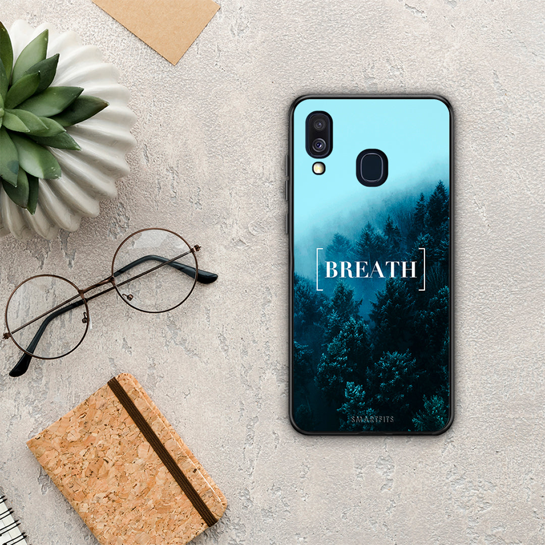 Quote Breath - Samsung Galaxy A40 θήκη