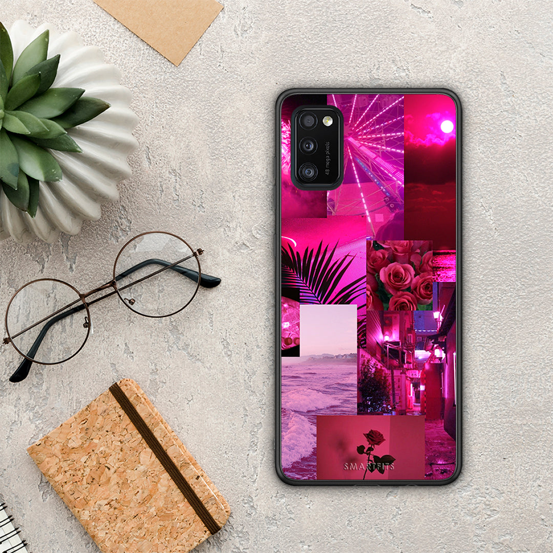 Collage Red Roses - Samsung Galaxy A41 θήκη