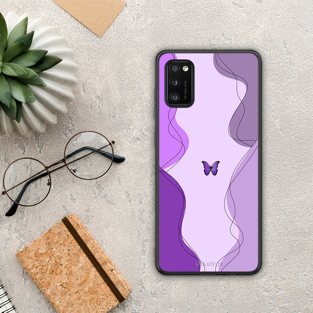 Purple Mariposa - Samsung Galaxy A41 θήκη
