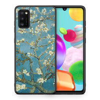 Thumbnail for Θήκη Samsung A41 White Blossoms από τη Smartfits με σχέδιο στο πίσω μέρος και μαύρο περίβλημα | Samsung A41 White Blossoms case with colorful back and black bezels
