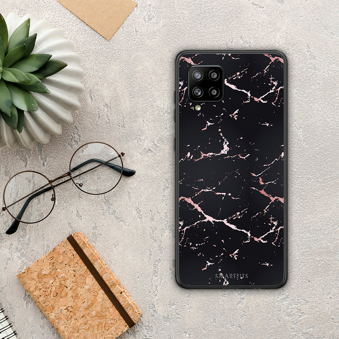 Marble Black Rosegold - Samsung Galaxy A42 θήκη