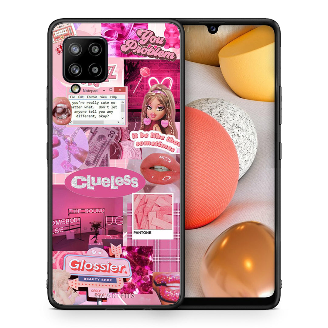 Θήκη Αγίου Βαλεντίνου Samsung Galaxy A42 Pink Love από τη Smartfits με σχέδιο στο πίσω μέρος και μαύρο περίβλημα | Samsung Galaxy A42 Pink Love case with colorful back and black bezels