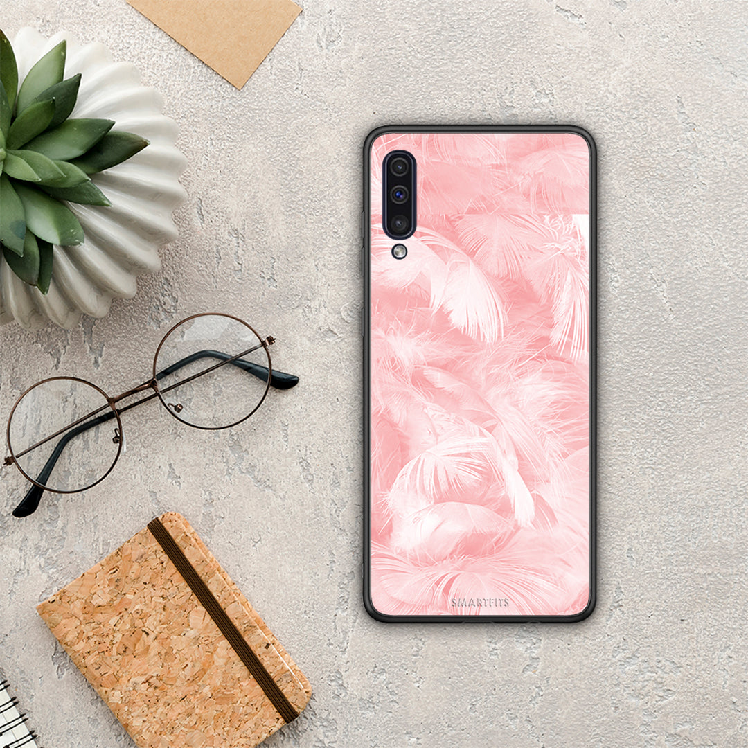 Boho Pink Feather - Samsung Galaxy A50 / A30s θήκη