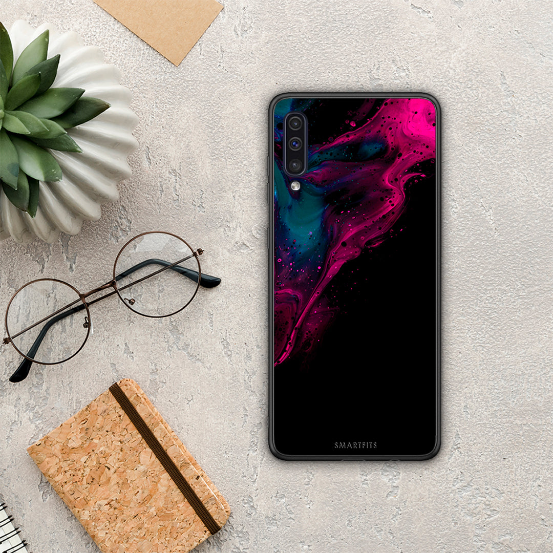 Watercolor Pink Black - Samsung Galaxy A50 / A30s θήκη