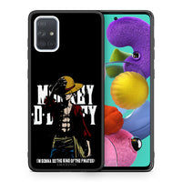 Thumbnail for Θήκη Samsung A51 Pirate King από τη Smartfits με σχέδιο στο πίσω μέρος και μαύρο περίβλημα | Samsung A51 Pirate King case with colorful back and black bezels